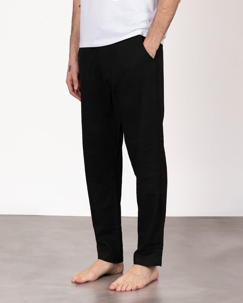 Pantalone in lino con laccio