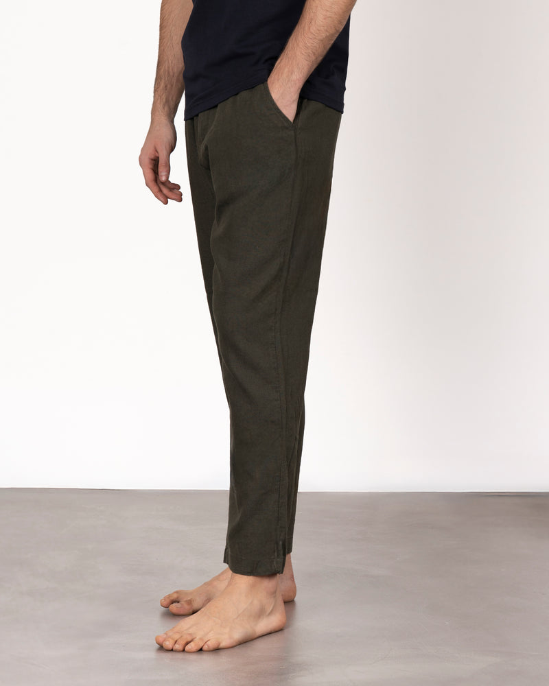 Pantalone in lino con laccio