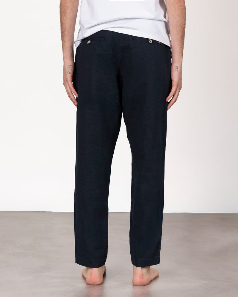Pantalone in lino con laccio